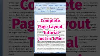 Page Layout in ms word | page setup #msword #msoffice #pagelayout screenshot 2