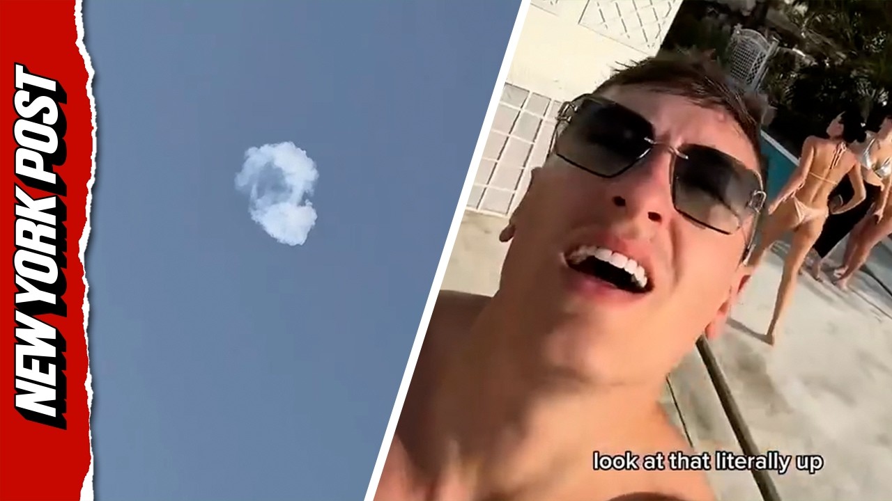 Stunned Dubai Tourists Watch in HORROR as Iranian Missile Strikes Are Intercepted Over Beach Club