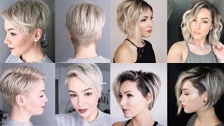 Women Undercut Pixie Haircut Style 2023 Pixie bob Hair Cuts For Women Over 50 Haircut Transformation