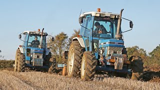 1987 Ford 7610 II and 1991 Ford 7810 III | Ploughing with Ransomes 300-Series | Classic Tractors