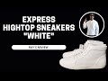Express Cross Hatch Hightop &quot;White&quot; On Feet Review