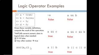 6.2 Logic Operators
