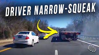 Driver Managed to Pull the Brakes in Time and Barely Avoided Traffic That Suddenly Paused