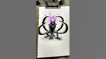 Kurama ☠️ Speed Drawing StickMan 😳#shorts #anime #drawing #kurama #narutoshippuden