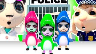 Kids Songs + More Nursery Rhymes | Little Cop Story &amp; Shark Kids | Dolly and Friends 3D Animation