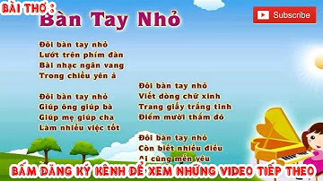 Bài Thơ BÀN TAY NHỎ