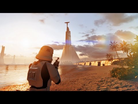 Star Wars Battlefront 2 Scarif Gameplay // NEW SCARIF MAP IS BEAUTIFUL!