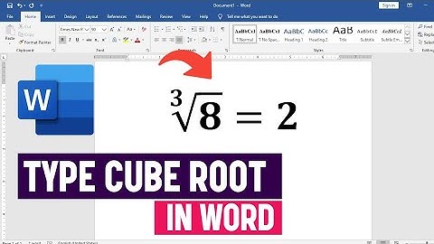 Hoe je een derdemachtswortel in Word typt