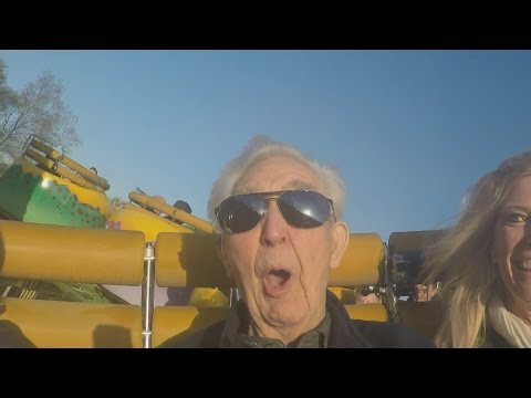 Video: 105-year-old Man Rides A Roller Coaster