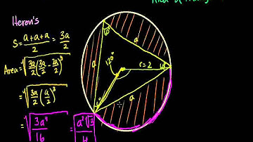Area of Inscribed Equilateral Triangle (some basic trig used) (Bangla)
