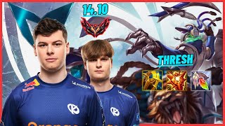 KC TARGAMAS & KC UPSET: THRESH & APHELIOS VS JANNA & JHIN (BOT) - EUW GRANDMASTER - PATCH 14.10