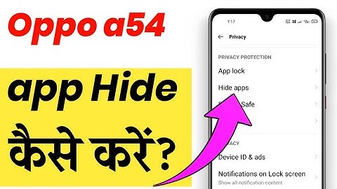 Oppo a54 mein App hide kaise kare | how hide aap in oppo a54