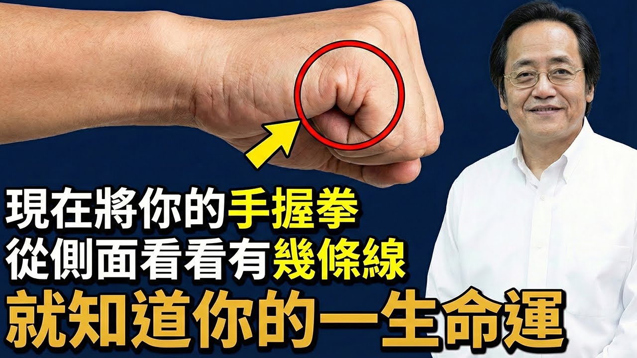 倪海廈：准得可怕！這招「側掌握拳法」，一眼看穿你的一生起伏。從側面看有幾條線，你就是什麼命！不信一看便知！#倪海廈 #中醫養生 #手相面相 #經方 #物理醫學