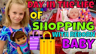 🛍Fun Shopping Trip With Reborn Baby! 🌈Day In The Life! 🛒Shopping @ Target, Ross & TJ Max!! 🎯