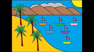 Vẽ Cảnh Biển Bằng Phần Mềm Paint Paint Software  TIN HỌC NOW  YouTube
