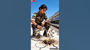 Indian Army girl kavya saved the guava tree from drying up😭#shorts #ai #guava #tree #indianarmy