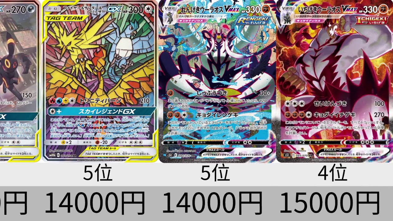 ポケカ スペシャルアート Sa 高額カードランキング 21年2月末 Ptcg Special Art Rare High Priced Card Ranking Youtube