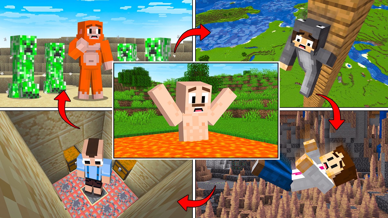 Minecraft 5-WAY RANDOM DEATHSWAP with my Friends