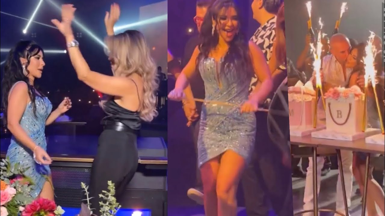عيد ميلاد اسطوري لنجمة لبنان ماغي بو غصن ورقص #نوال_الزغبي 😍