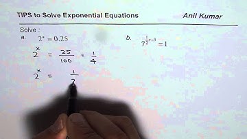 Strategy to Solve Exponential Equation with Fractions