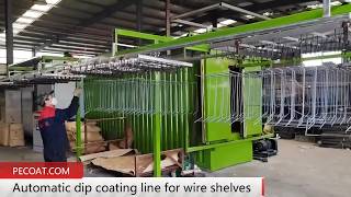 Automatic Fluidized Bed Dip Powder Coating Equipment for metal wire shelves racks - pecoat.com