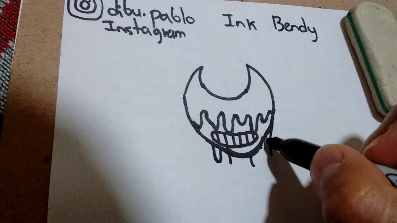 Cómo dibujar a ink bendy /how to draw ink bendy - YouTube