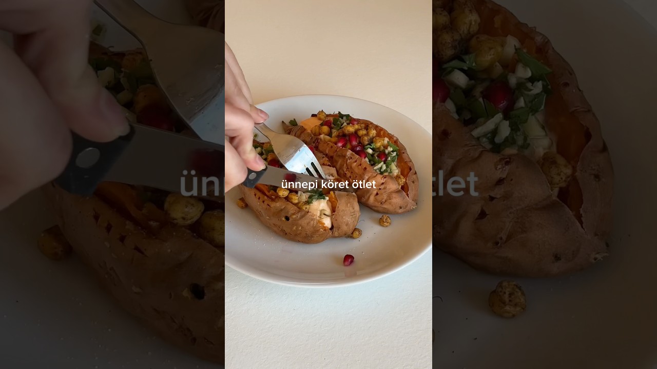 Vlogmas 7 | Ünnepi köret: töltött édesburgonya 🍠✨🍽️