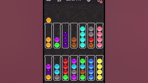 Ball Sort Color Water Puzzle Level 117 Walkthrough 🧪🟣🟡🟢, #shorts