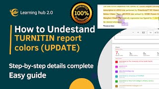 How to interpret the Turnitin originality report 2023 | colors in Turnitin report