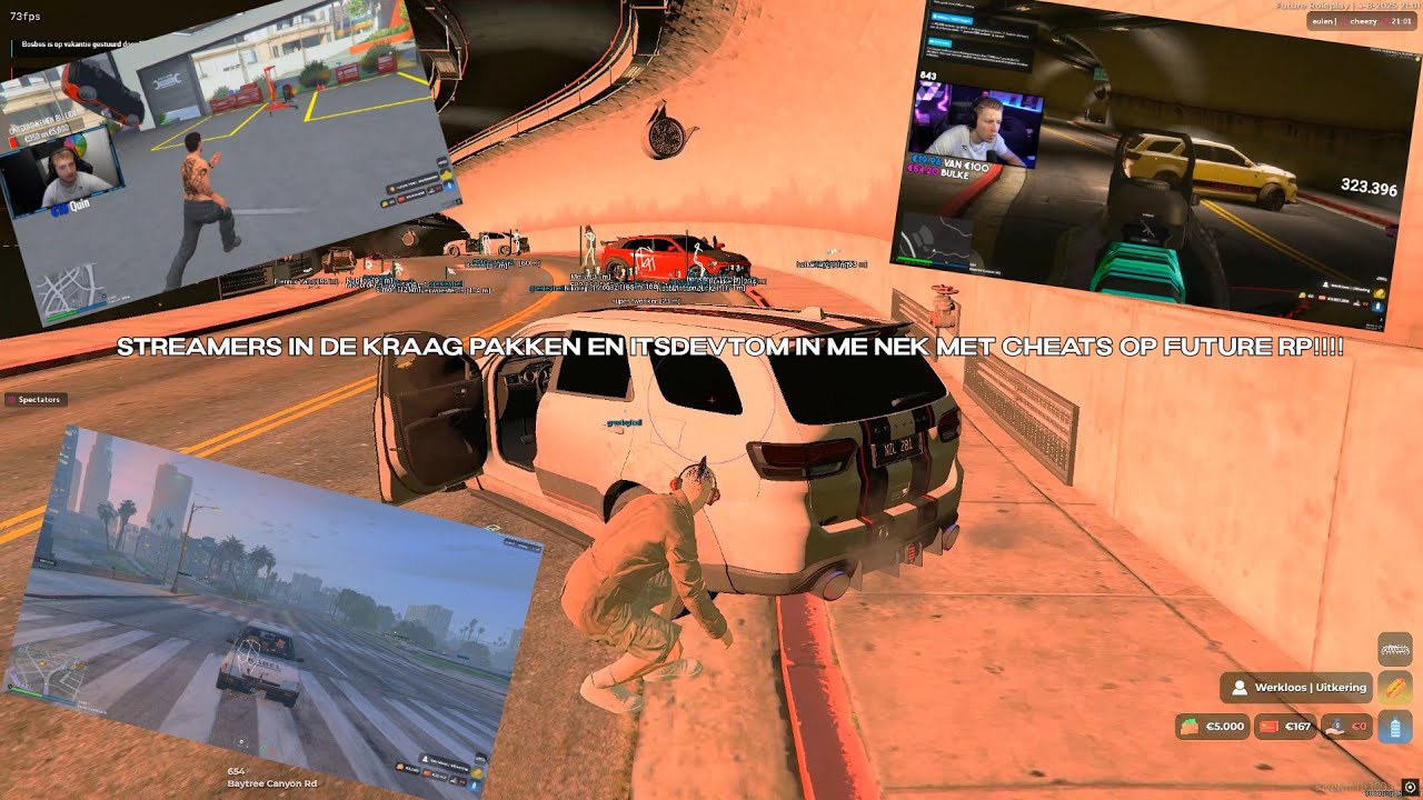 STREAMERS IN DE KRAAG PAKKEN EN ITSDEVTOM IN ME NEK MET CHEATS OP FUTURE RP!!!!