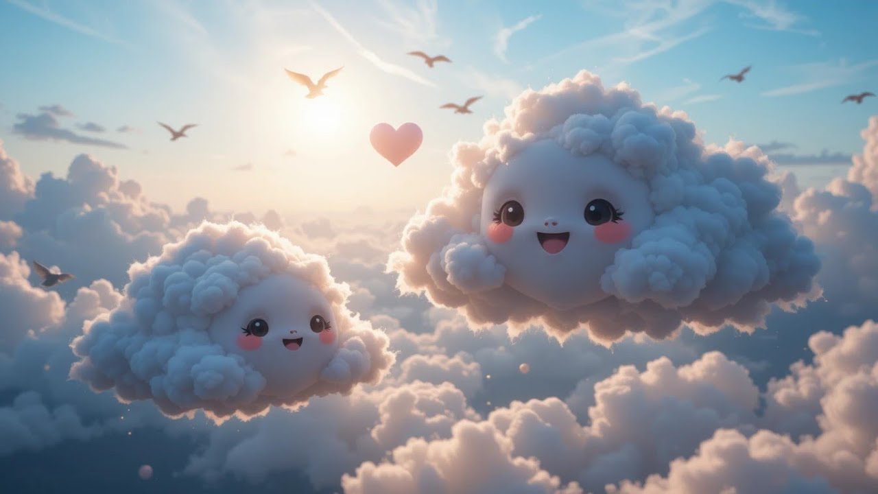 Two Little Clouds Float Along: Gentle Counting & Weather Song for Kids