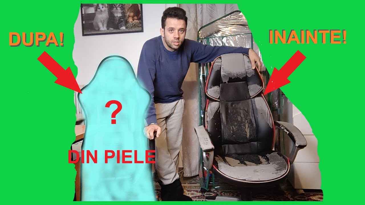 Am Transformat un SCAUN de BIROU VECHI intr-unul NOU din PIELE