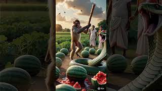 Famous The Monkey Who Fought a Giant Python to Save the Farm 🐍🍉 | Epic AI Short Wealth