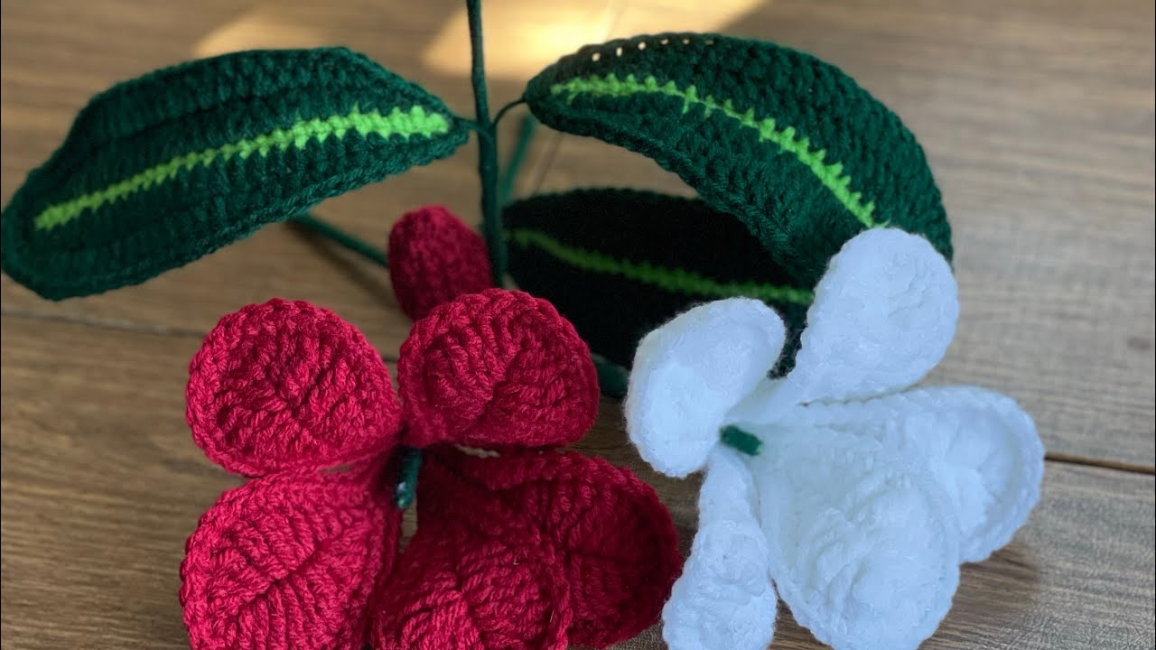 Flor 🌺 plumeria paso a paso 🥰🧶