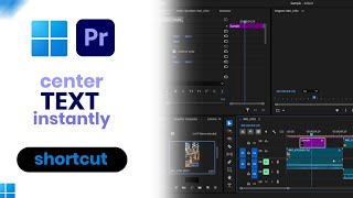 How to Center Text Instantly Shortcuts in Premiere Pro [easy]