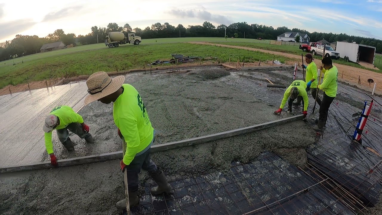 Pouring House Foundation/80 yards/Mississippi Weather. #04