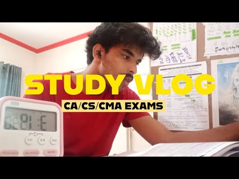 8 Hours Realistic Study Vlog For CA Exams M26 | Study Tips & Strategy ...