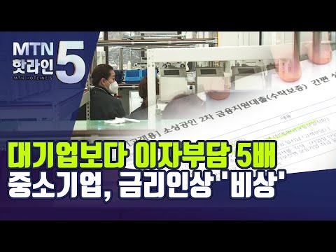 <strong>대기업보다</strong> 이자부담 5배…중소기업, 금리인상 &amp;#39;비상&amp;#39; / 머니투데이방송 (뉴스)