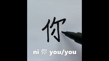 Write Chinese Characters: Pronouns 你、我、他、她、它、我们、你们、他们