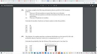 Actuarial SOA Exam P Sample Question 296 Solution