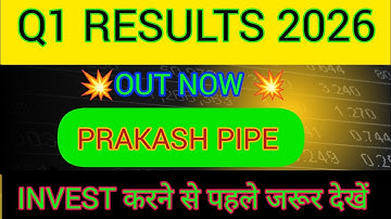 prakash pipes q1 resultsprakash pipes q1 results analysis #stockmarke #stockmarket 