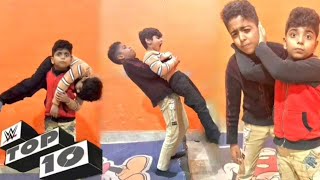 Top 10 Wwe Moves In Home Dont Try This On Home And Park