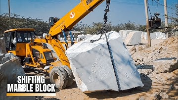 Tons Marble Block Moving By Crane Liftall