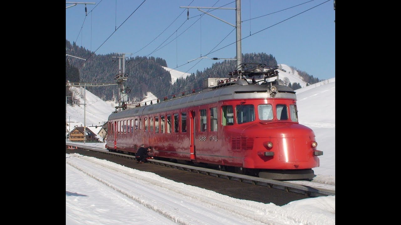Mit dem Churchil Pfeil  - RAe 4 /8  1021 - durch die  Schweiz 2010-02-13