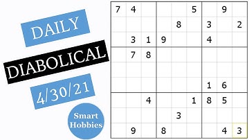 How to Solve Diabolical Sudoku in less than 3 minutes: Daily Diabolical #4