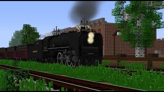 Steam train CAB RIDE in MINECRAFT! (immersive Railroading mod)