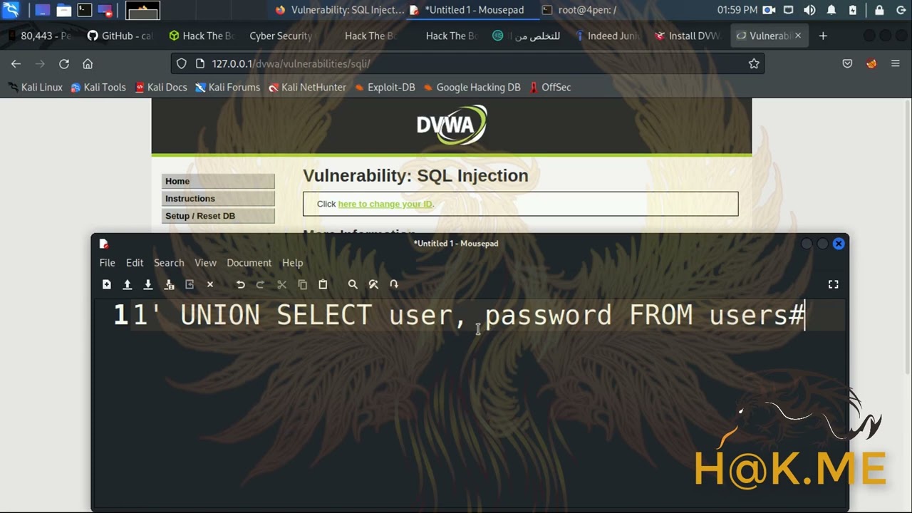 dvwa sql injection high level security 2022