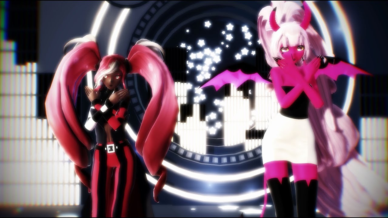 [MMD - Hazbin Hotel x Helluva Boss] Gimme×Gimme - Velvette x Verosika