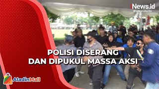 Demo Mahasiswa di Jombang Ricuh, Polisi Diserang dan Dipukul Massa Aksi