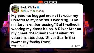 My parents begged me not to wear my uniform to my brother's wedding. The military is embarrassing.